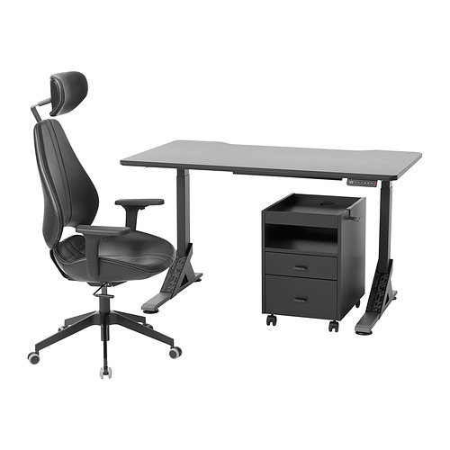 GRUPPSPEL/UPPSPEL desk, chair and drawer unit