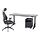 GRUPPSPEL/UPPSPEL - desk, chair and drawer unit, black/Grann black | IKEA Hong Kong and Macau - PE846053_S1