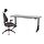 GRUPPSPEL/UPPSPEL - gaming desk and chair, black/grey | IKEA Hong Kong and Macau - PE846058_S1