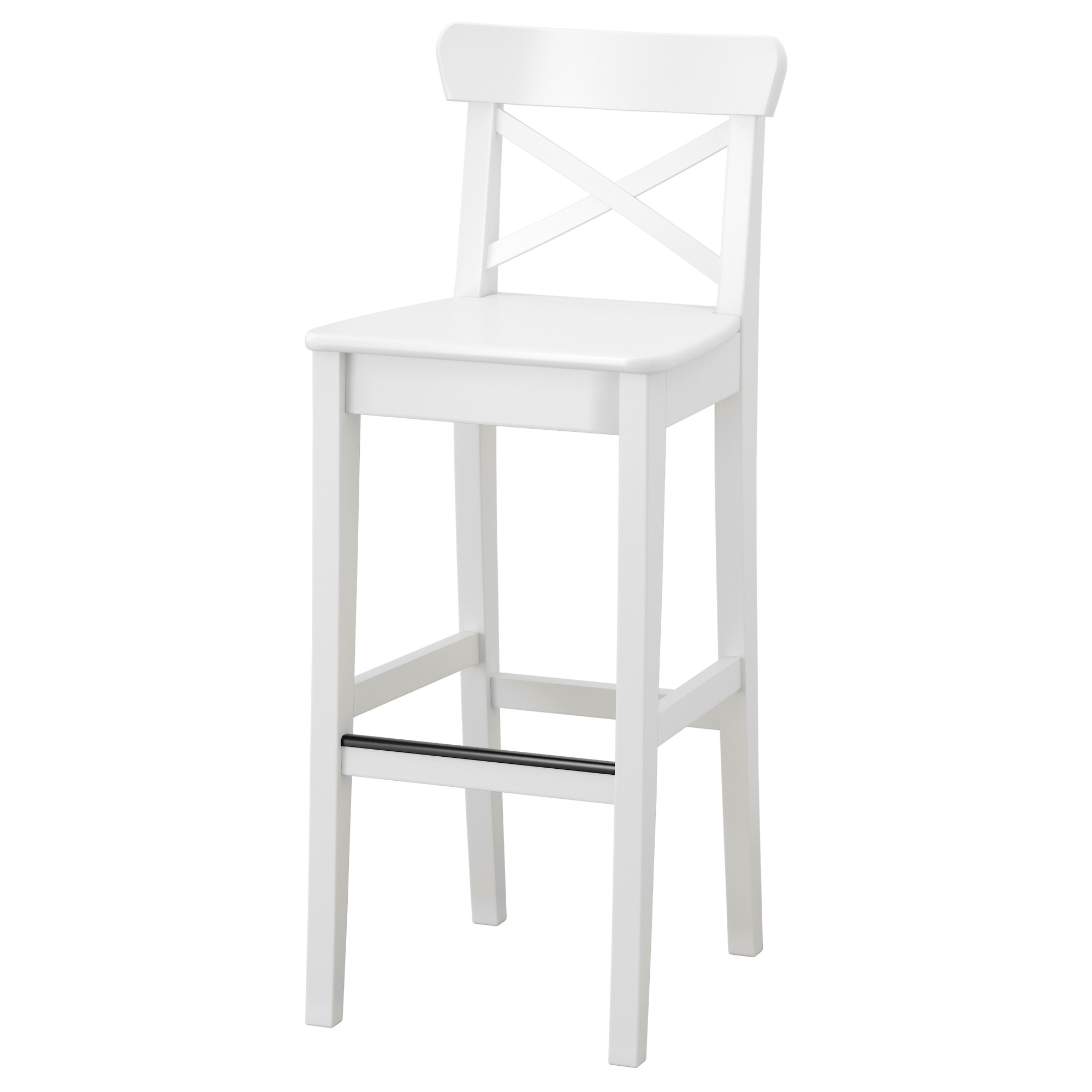 ingolf bar stool with backrest white
