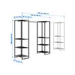 JOSTEIN shelving unit with clothes rod