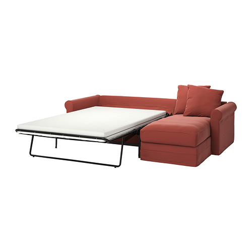 GRÖNLID 3-seat sofa-bed with chaise longue