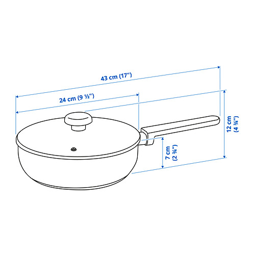 MIDDAGSMAT sauté pan with lid