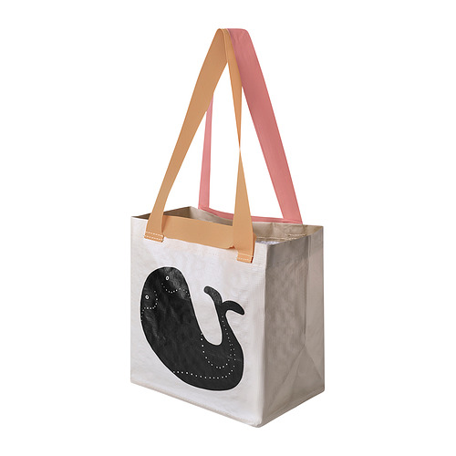 ROMELSÖN - 購物袋, 鯨魚圖案, 27x18x27 厘米x13 升 | IKEA 香港及澳門 - E1023393_S4