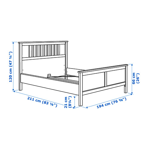 HEMNES bed frame with mattress