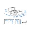 SONGESAND bed frame with 2 storage boxes