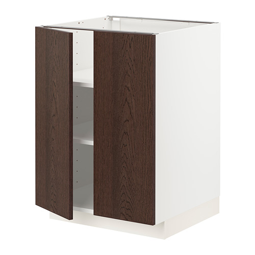 METOD base cabinet with shelves/2 doors