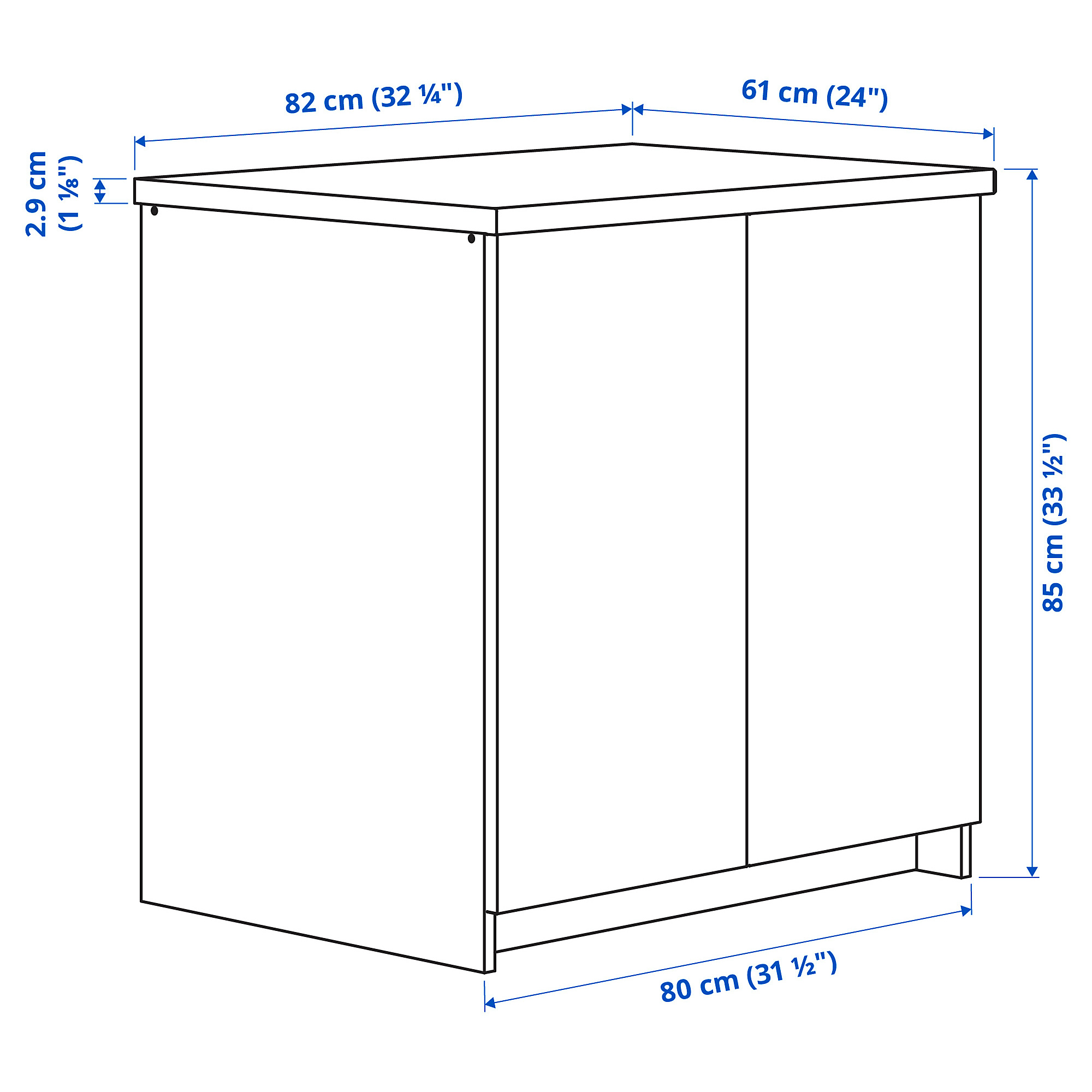 KNOXHULT base cabinet with doors