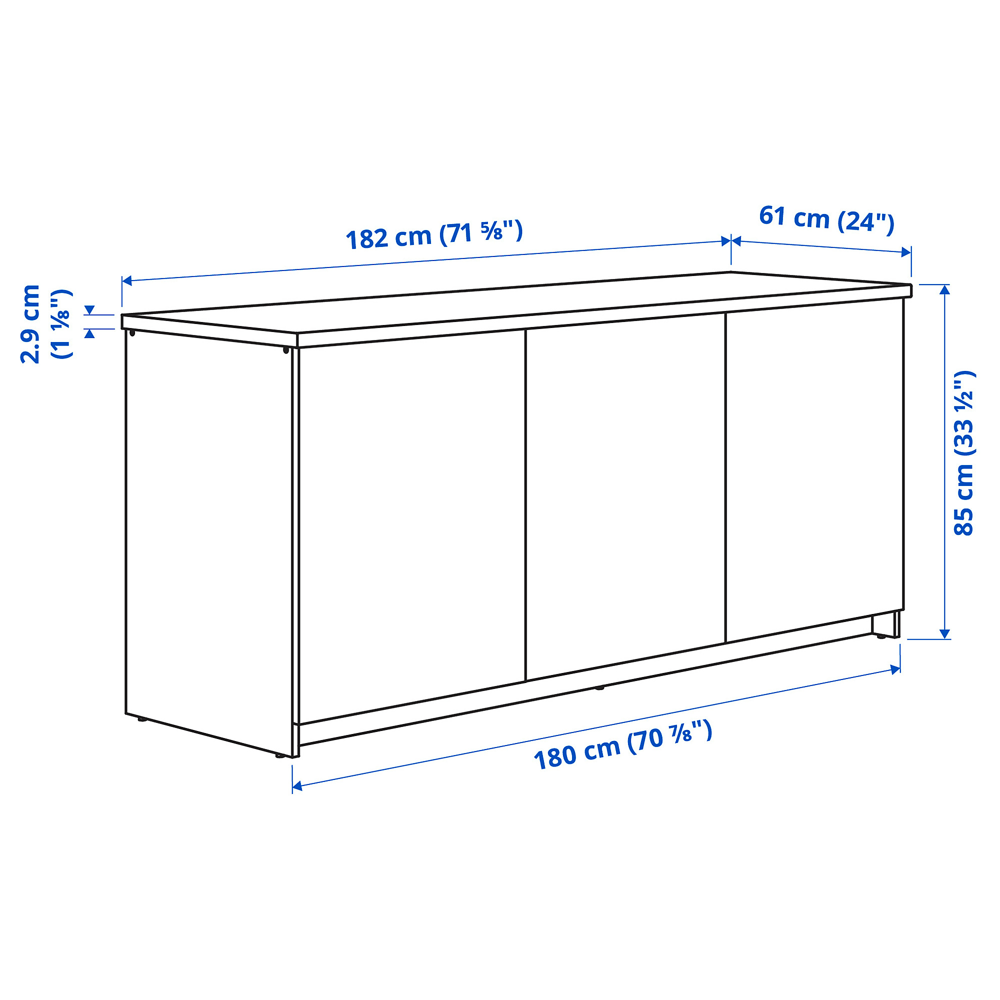 KNOXHULT base cabinet with doors