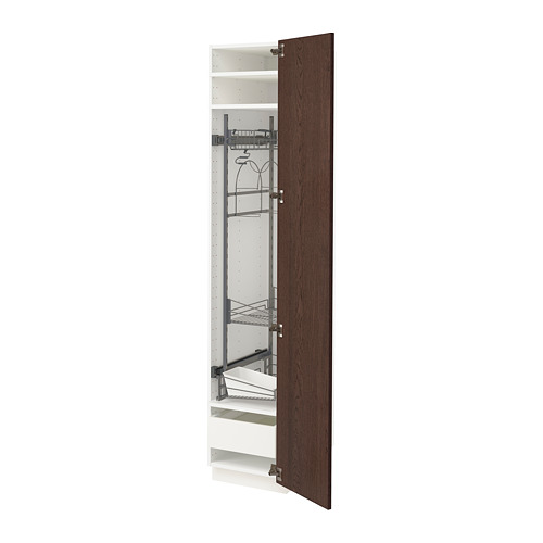 METOD/MAXIMERA high cabinet with cleaning interior