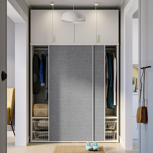 PLATSA wardrobe w 2 sliding doors+4 doors