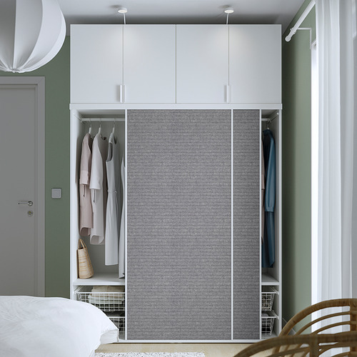 PLATSA wardrobe w 2 sliding doors+4 doors