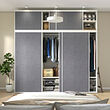 PLATSA wardrobe with 6 sliding doors