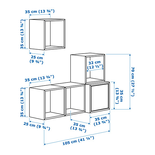 EKET wall-mounted cabinet combination