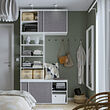 PLATSA open wardrobe with 4 sliding doors