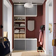 PLATSA open wardrobe with 4 sliding doors