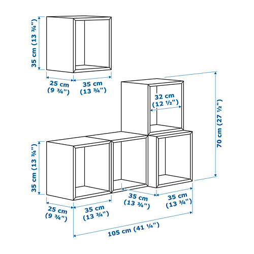 EKET wall-mounted cabinet combination