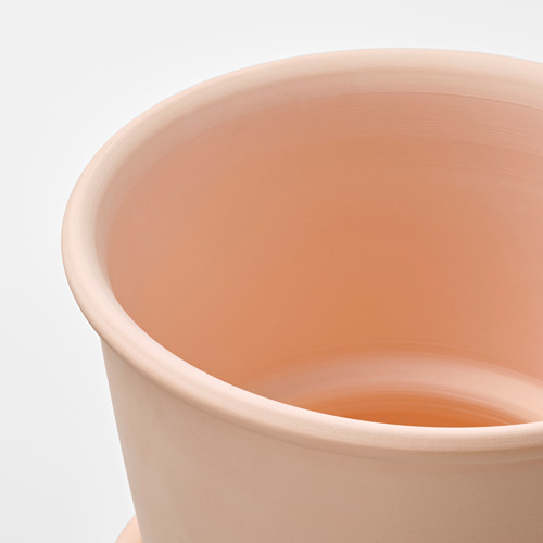 MUSKOTBLOMMA plant pot with saucer