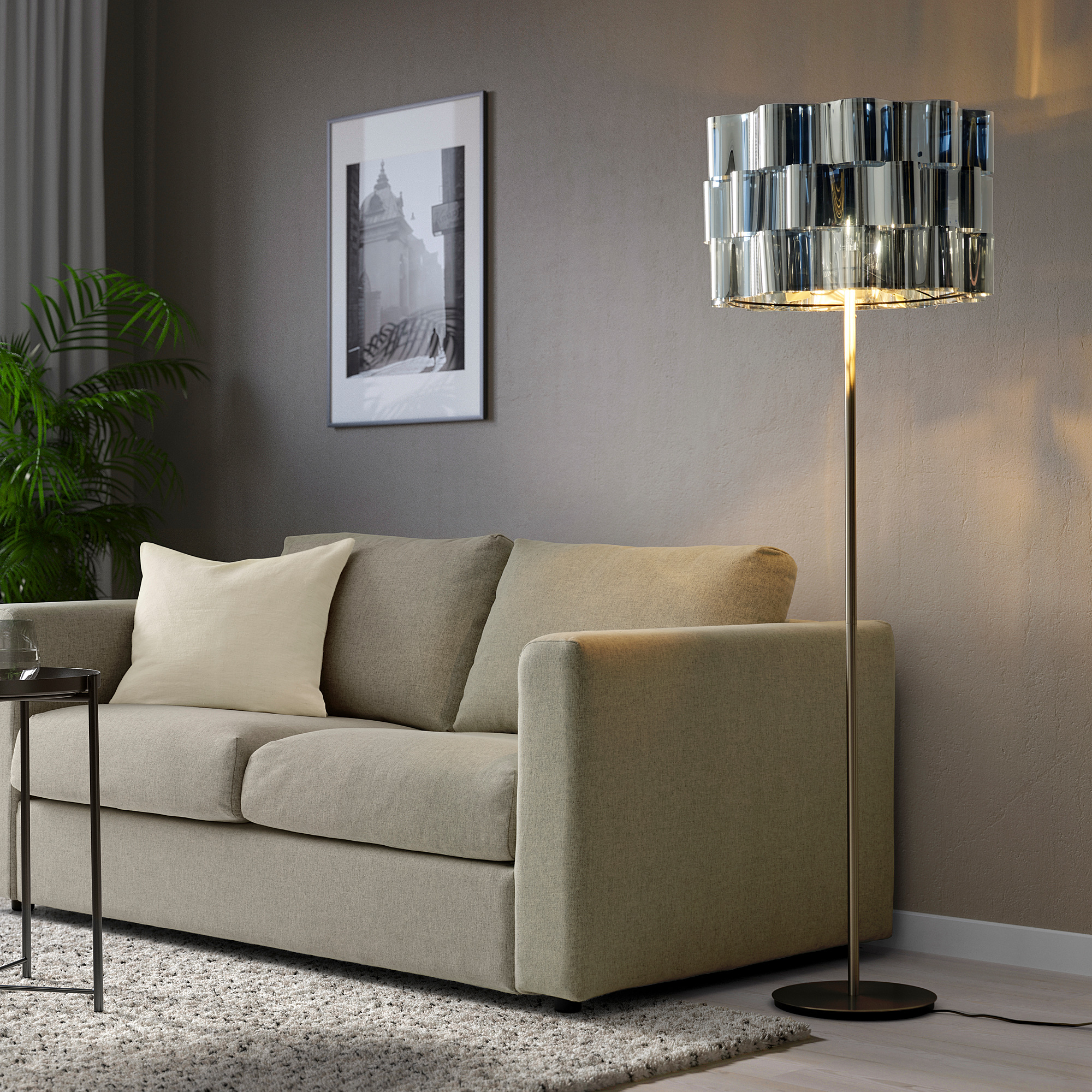 Floor/Pendant Chrome Effect 20" Details about   Ikea ÄLVSTARR ALVSTARR Large Lamp Shade Steel 