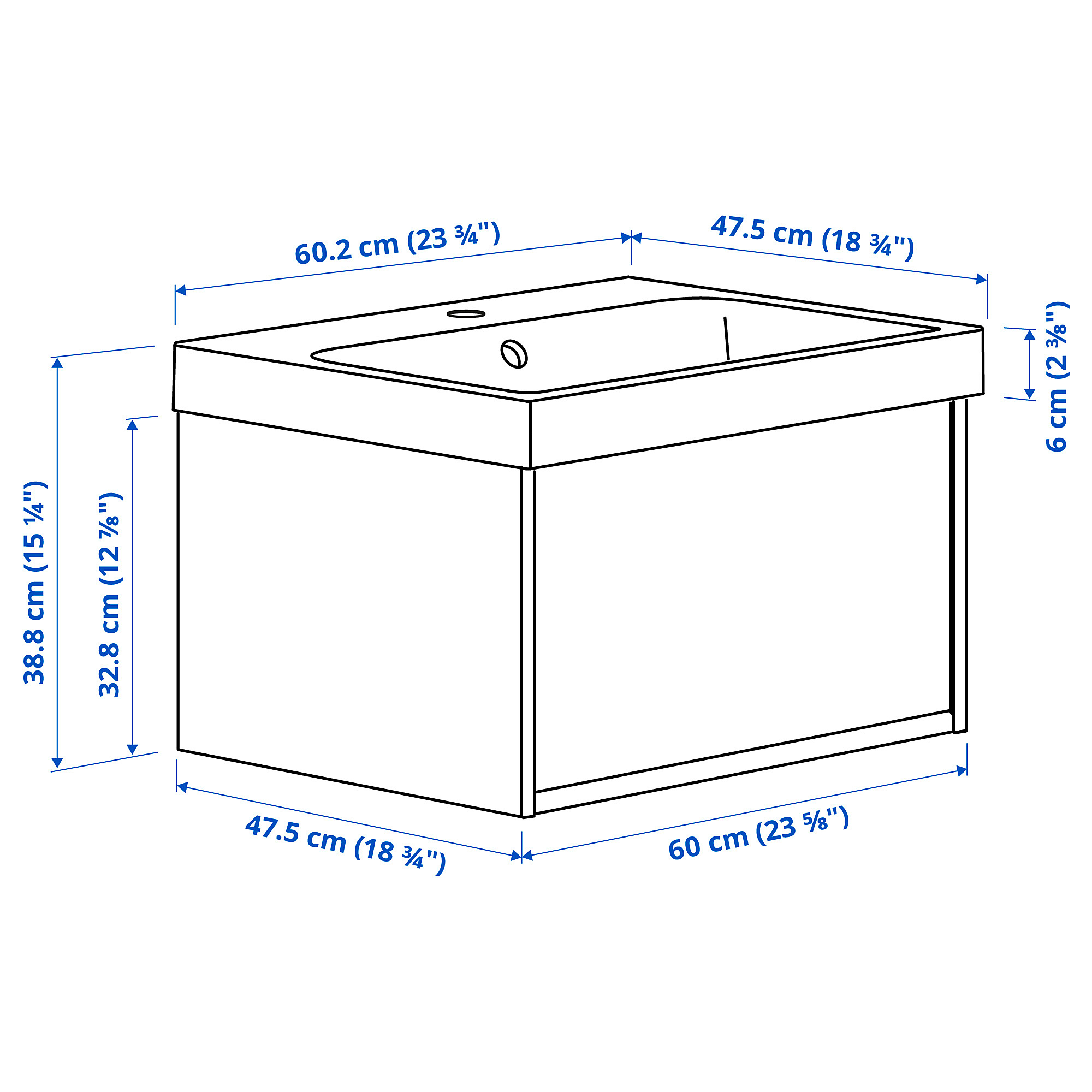 BACKSJÖN/ÄNGSJÖN wash-stnd w drawer/wash-basin