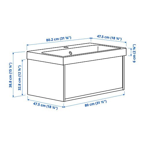 BACKSJÖN/ÄNGSJÖN wash-stnd w drawer/wash-basin