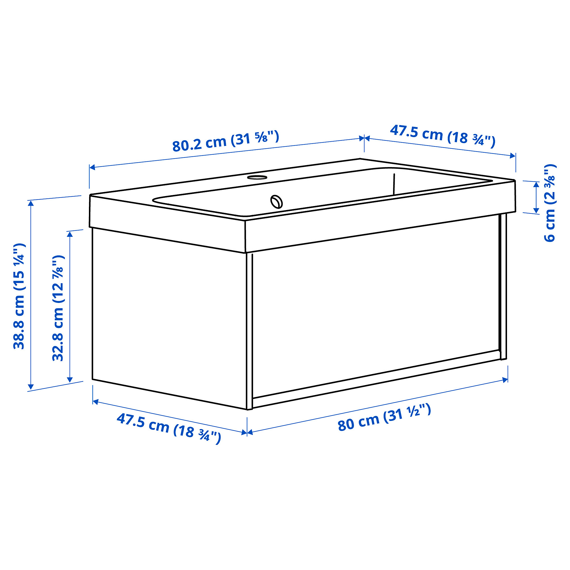 BACKSJÖN/ÄNGSJÖN wash-stnd w drawer/wash-basin
