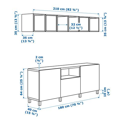 EKET/BESTÅ cabinet combination for TV