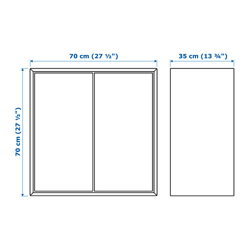 EKET cabinet w 2 doors and 1 shelf