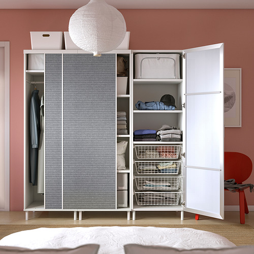 PLATSA wardrobe w 2 sliding doors+1 door