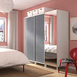 PLATSA wardrobe w 2 sliding doors+1 door
