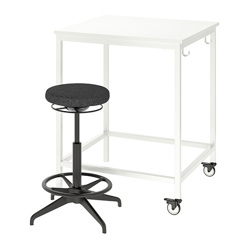 TROTTEN/LIDKULLEN table and sit/stand support