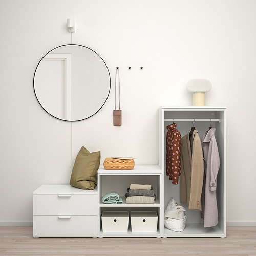 PLATSA wardrobe with 2 doors+2 drawers