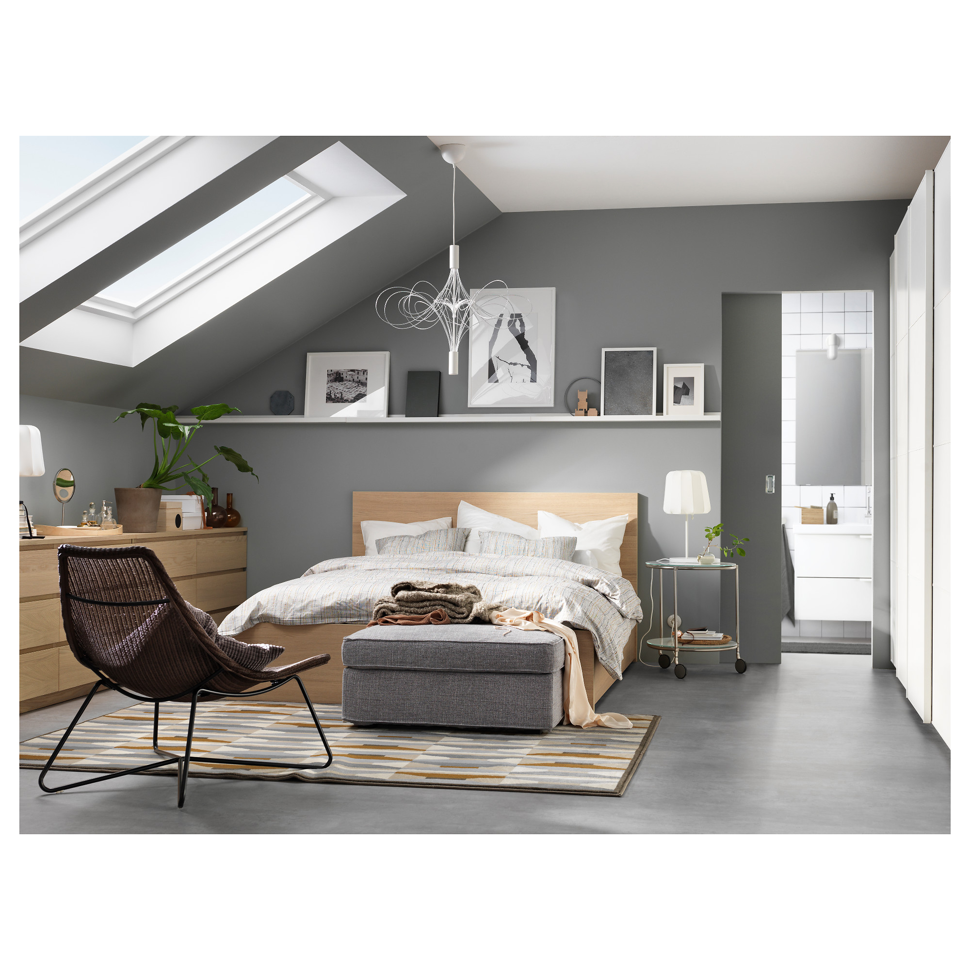 Malm Bed Frame High W 2 Storage Boxes Luroy Queen
