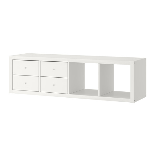 KALLAX shelving unit with 2 inserts