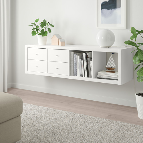 KALLAX shelving unit with 2 inserts