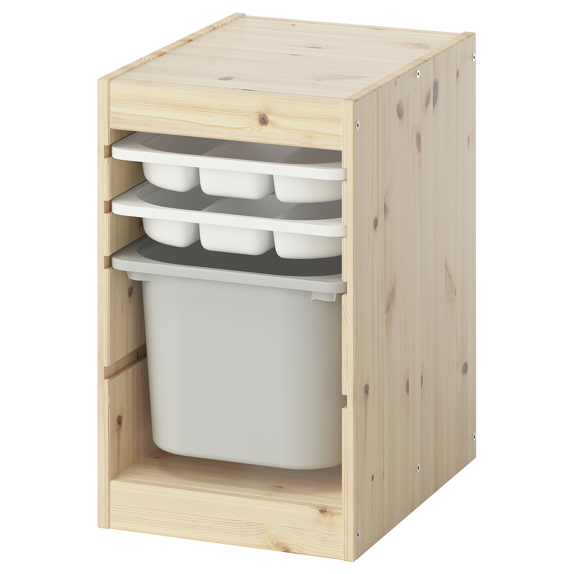TROFAST storage combination with box/trays