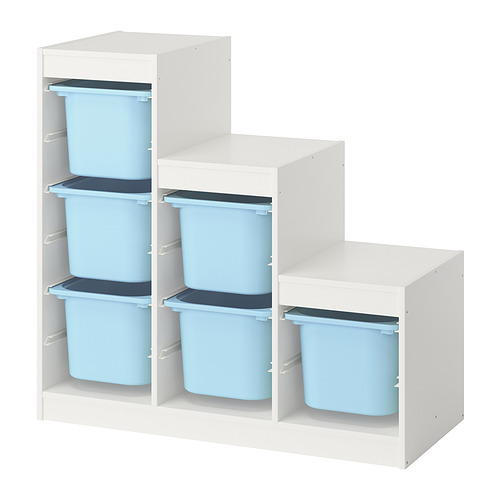 TROFAST storage combination with boxes