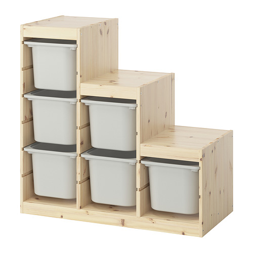 TROFAST storage combination with boxes