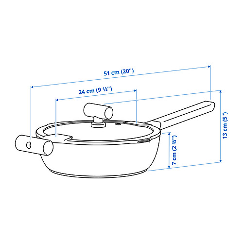 KLIPPFISK sauté pan with lid
