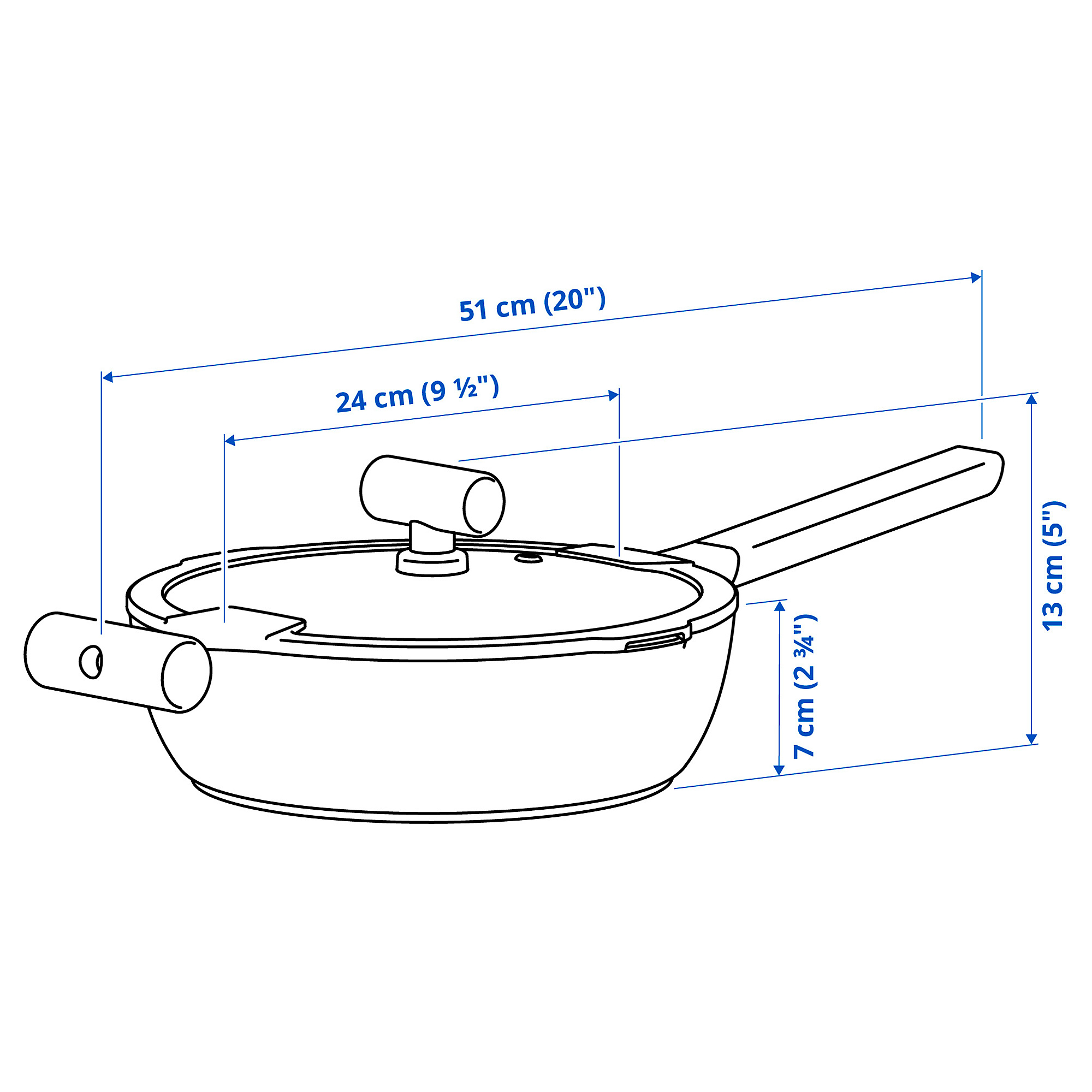 KLIPPFISK sauté pan with lid