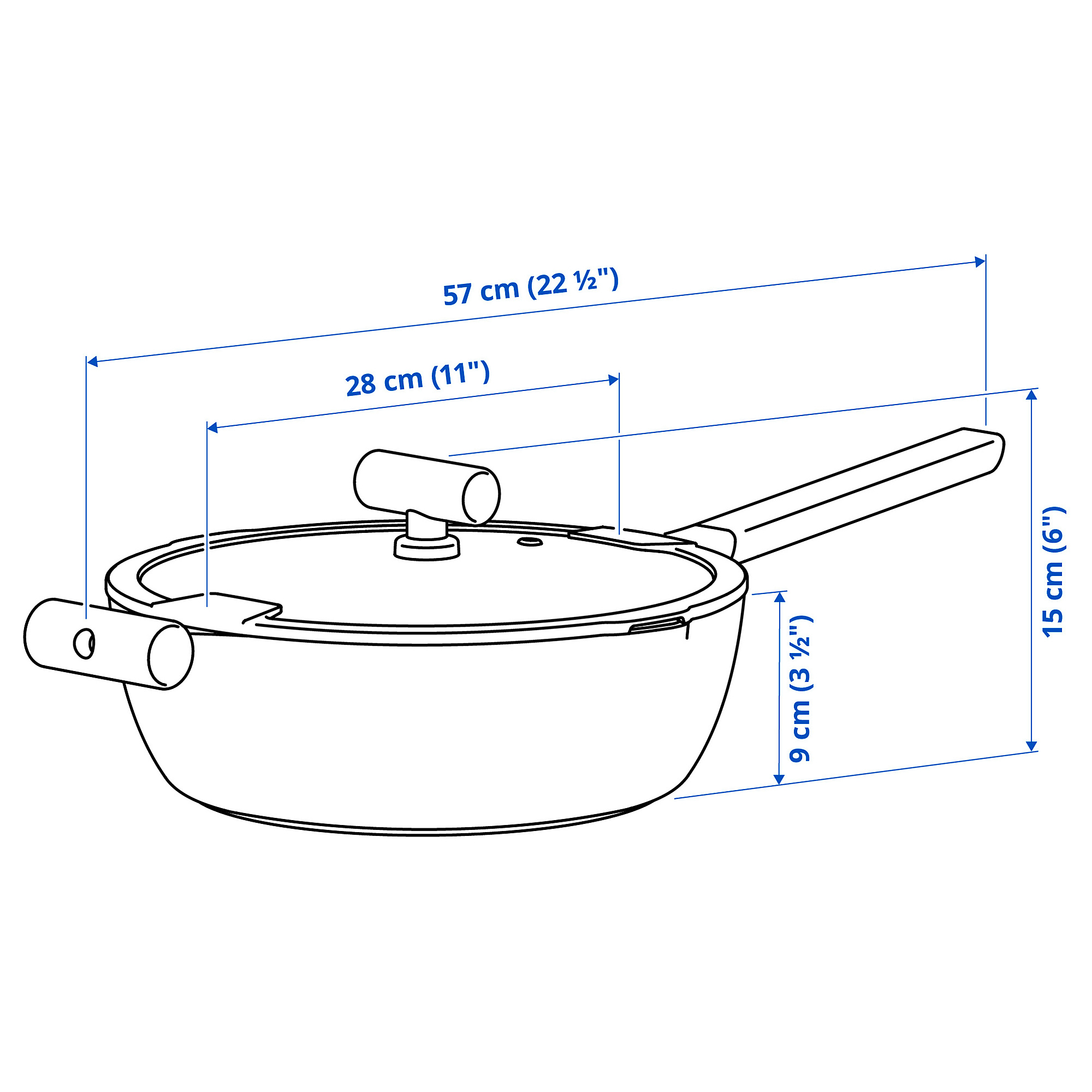 KLIPPFISK sauté pan with lid