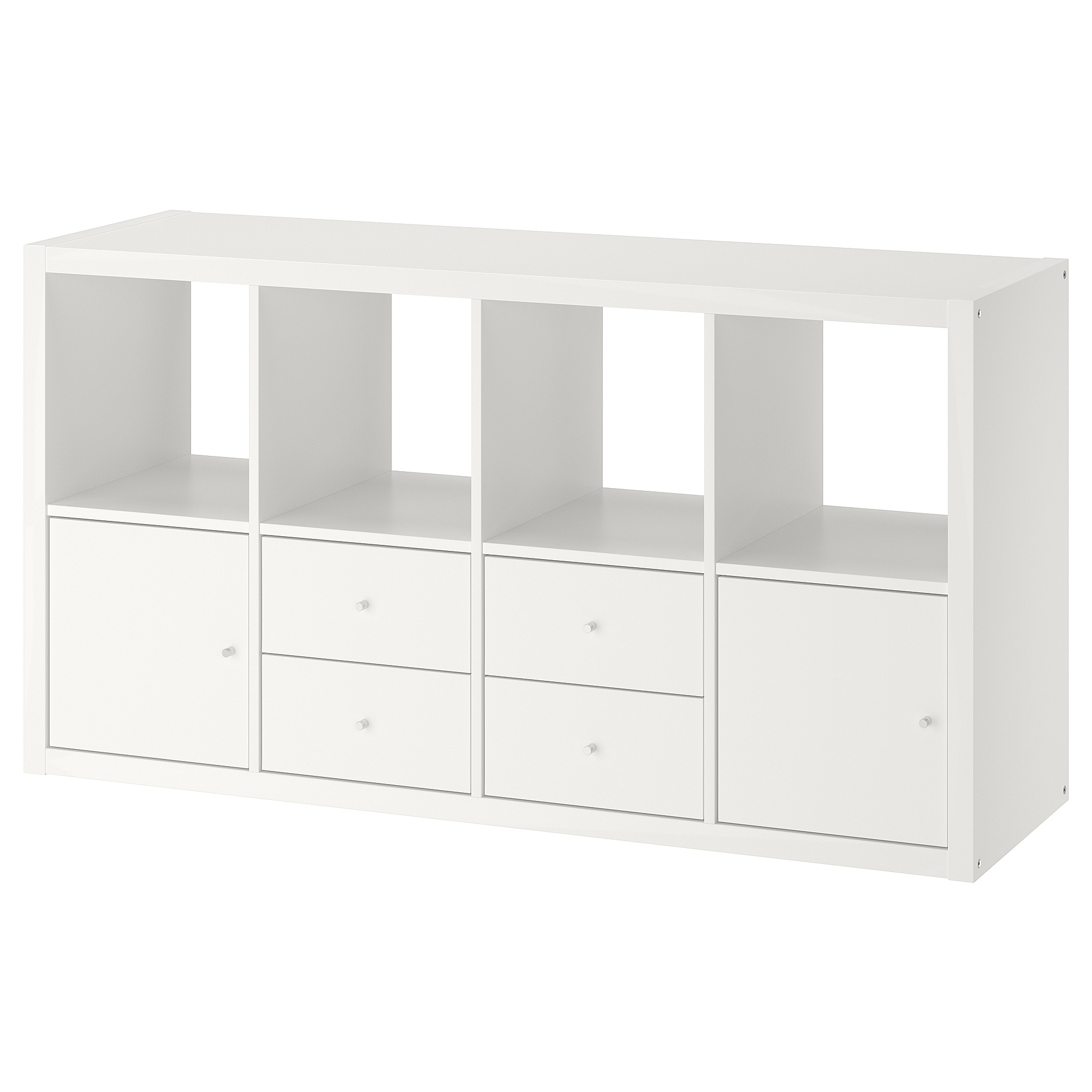 Kallax 層架組合連4個貯物格 白色 Ikea 香港及澳門