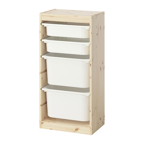 TROFAST storage combination with boxes