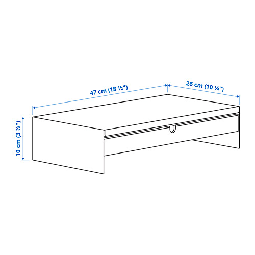 ELLOVEN monitor stand with drawer