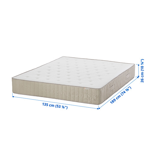 VATNESTRÖM pocket sprung mattress, extra firm/natural, double