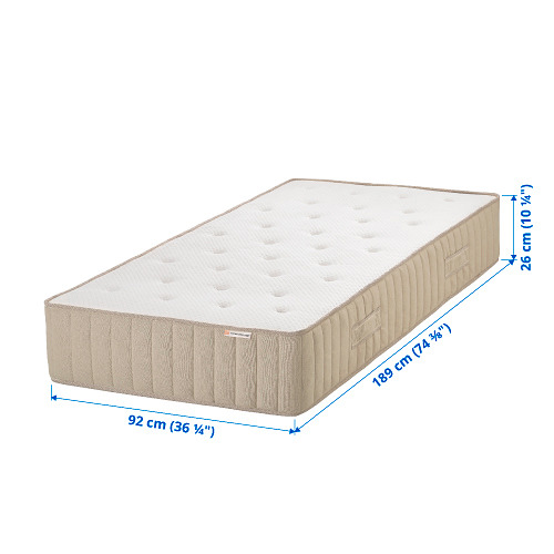 VATNESTRÖM pocket sprung mattress, firm/natural, single