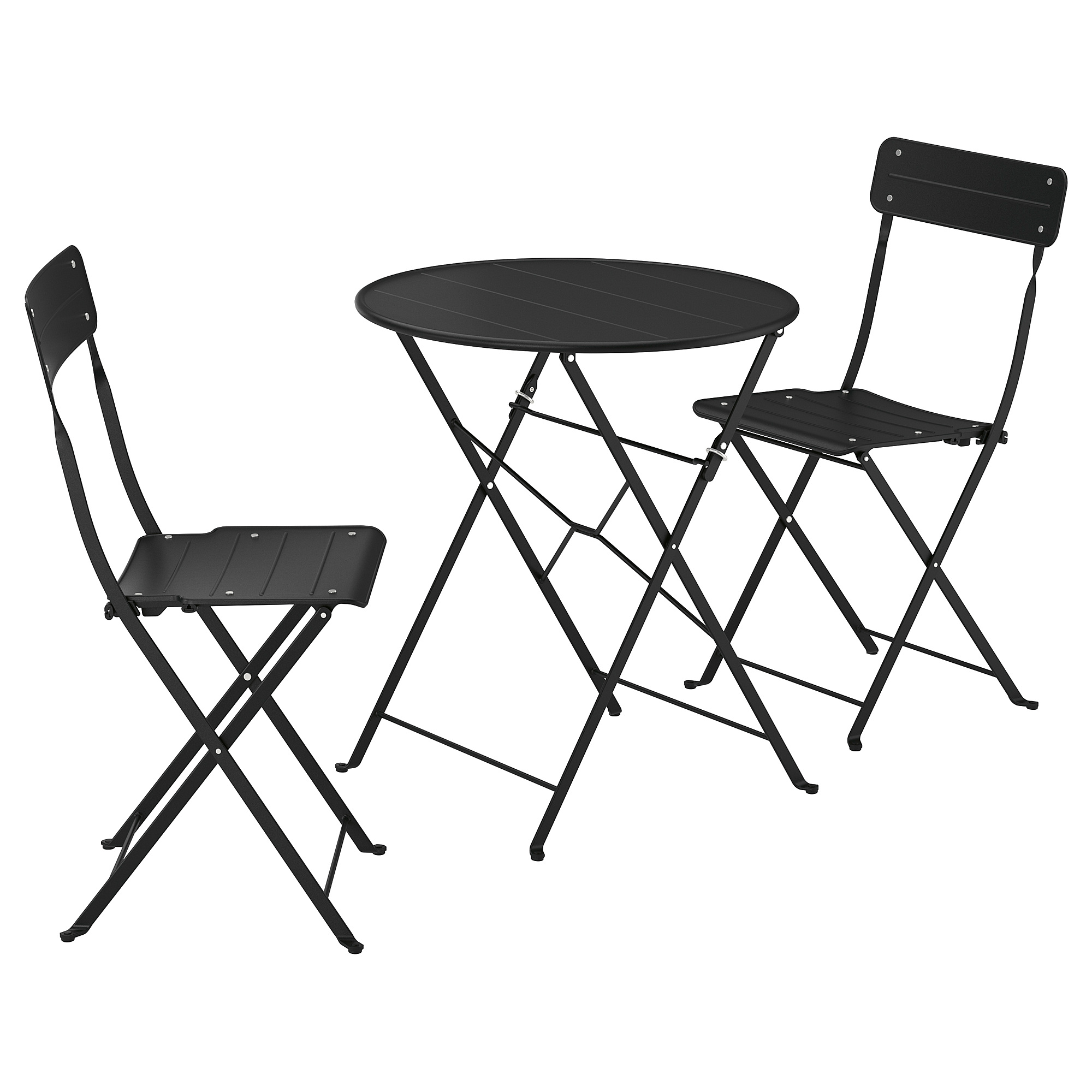 SUNDSÖ table and 2 folding chairs
