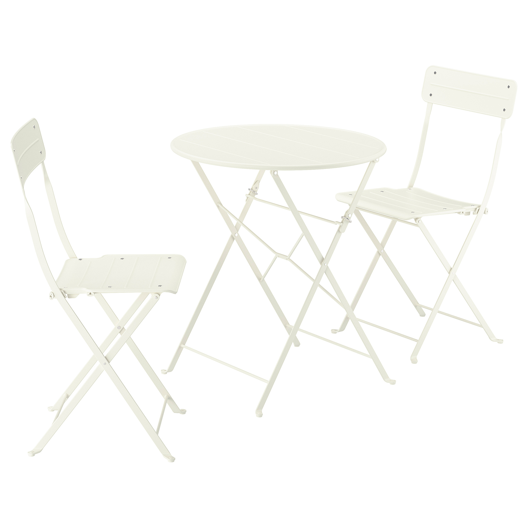 SUNDSÖ table and 2 folding chairs
