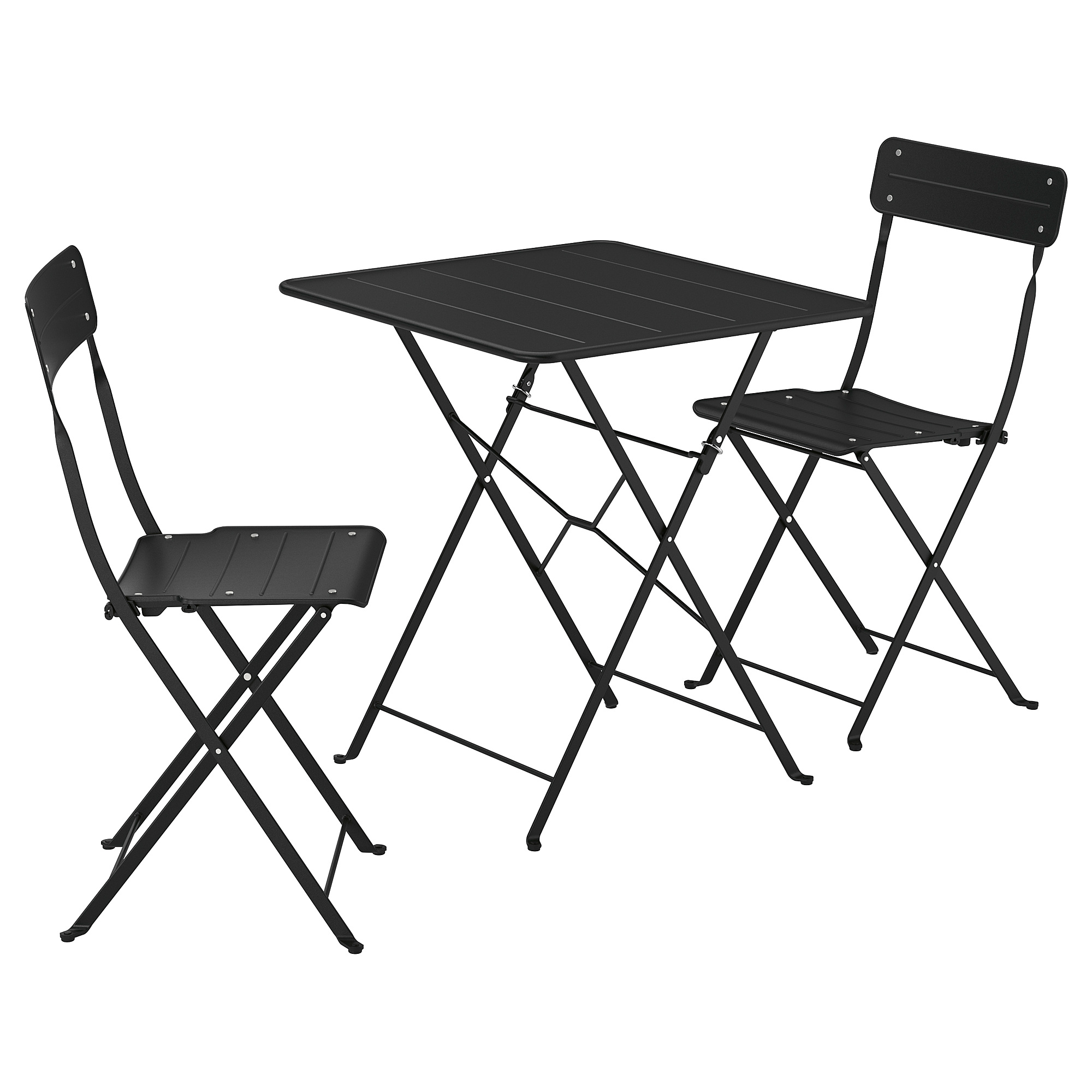SUNDSÖ table and 2 folding chairs