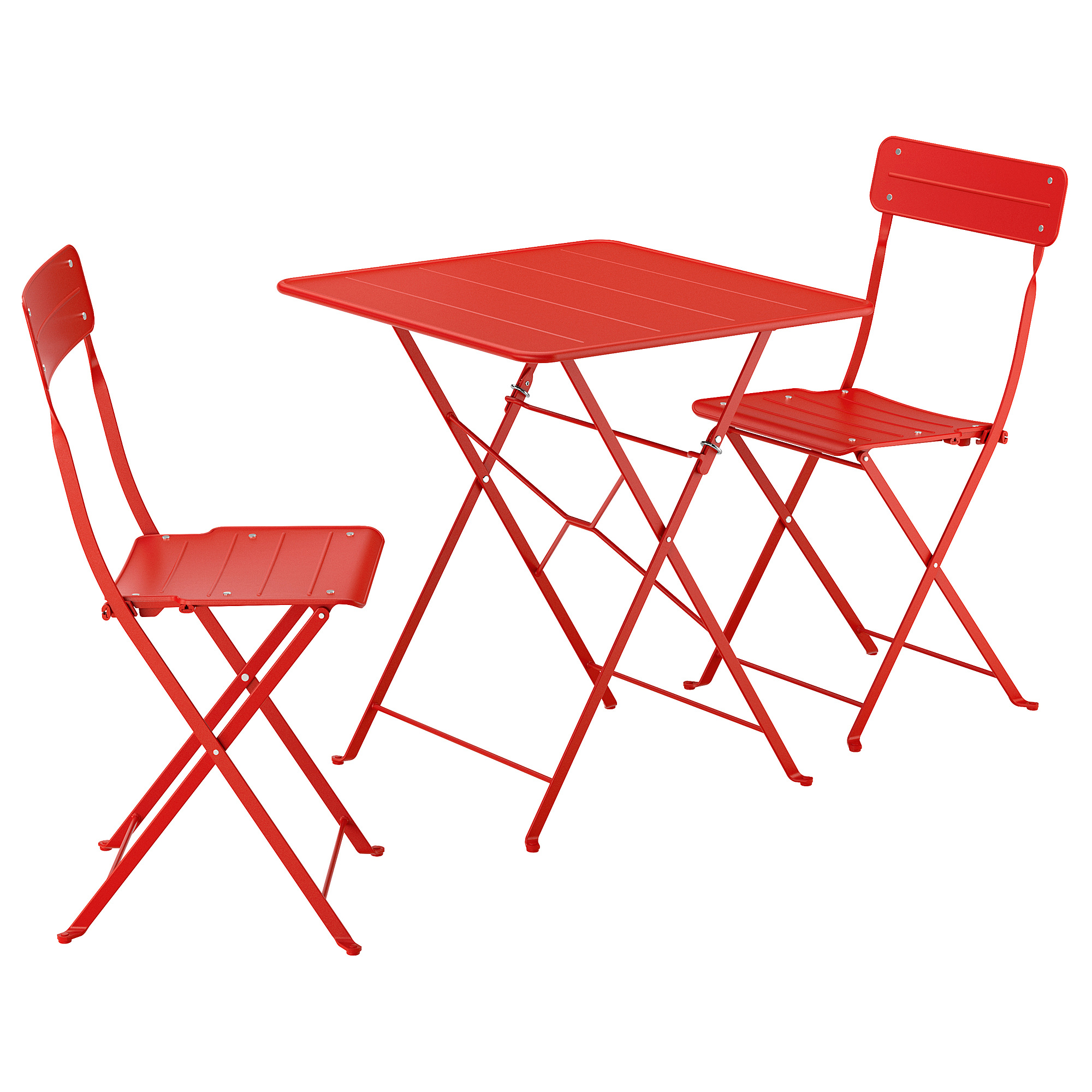 SUNDSÖ table and 2 folding chairs